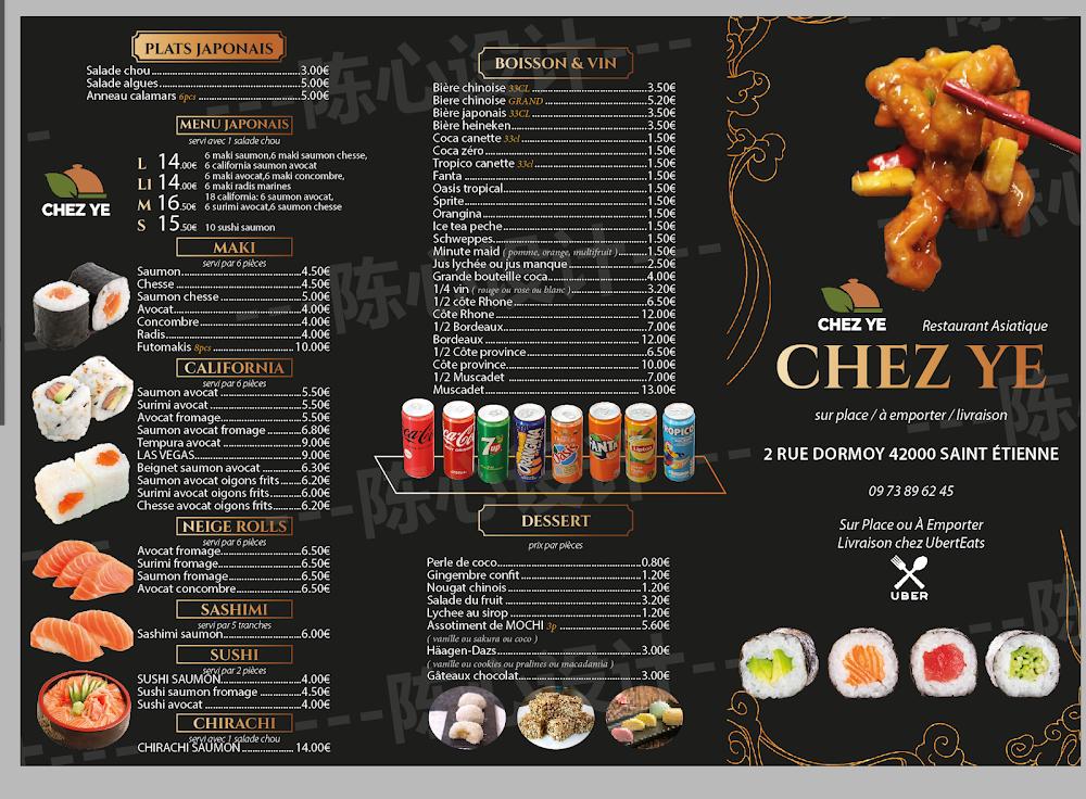 restaurant Chez Ye - Menu Image 2